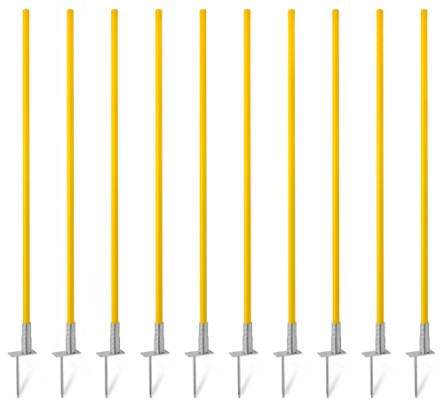 10er Set - Slalomstangen mit Knickgelenk (1,20 m)