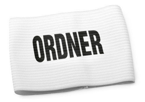 Ordnerbinde (weiß) - Aufdruck: ORDNER