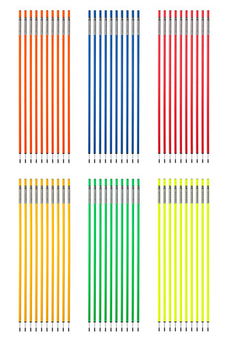 Slalomstange 160 cm (Ø 25 mm, 6 Farben) - 10er Set