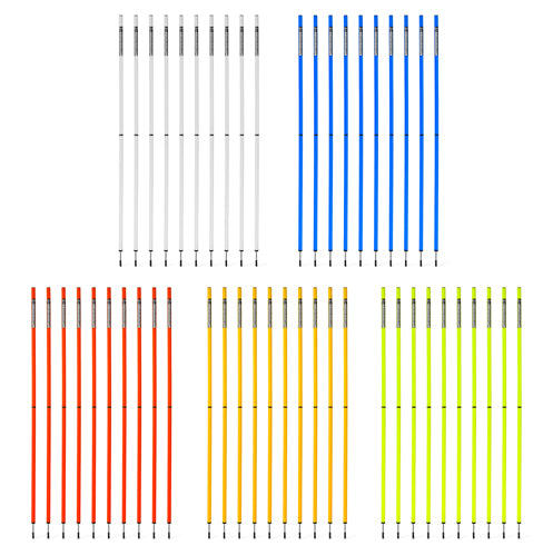 Slalomstange 170 cm (Ø 32 mm, 5 Farben) 2-teilig - 10er Set