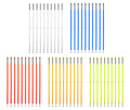 Slalomstange 160 cm (Ø 25 mm, 5 Farben) 2-teilig - 10er Set