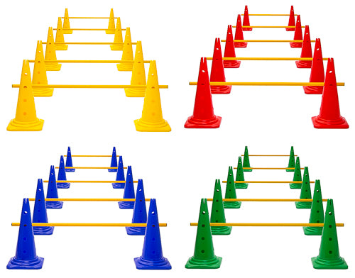 Kegelhürden (5er Set), 4 Farben - Höhe: 52 cm