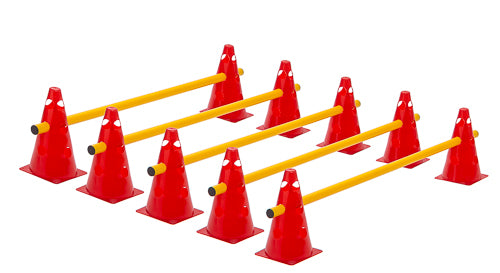 Kegelhürden (5er Set), 4 Farben - Höhe: 23 cm