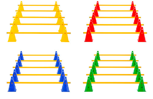 Kegelhürden (5er Set), 4 Farben - Höhe: 23 cm