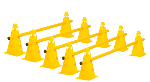 Kegelhürden (5er Set), 4 Farben - Höhe: 23 cm