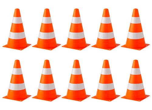 Verkehrskegel (Warnkegel) - Höhe: 23 cm