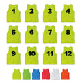 T-PRO Leibchen mit Rückennummern (1-12) - 12er Set