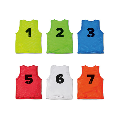 T-PRO Leibchen mit Rückennummern (1-12) - 12er Set