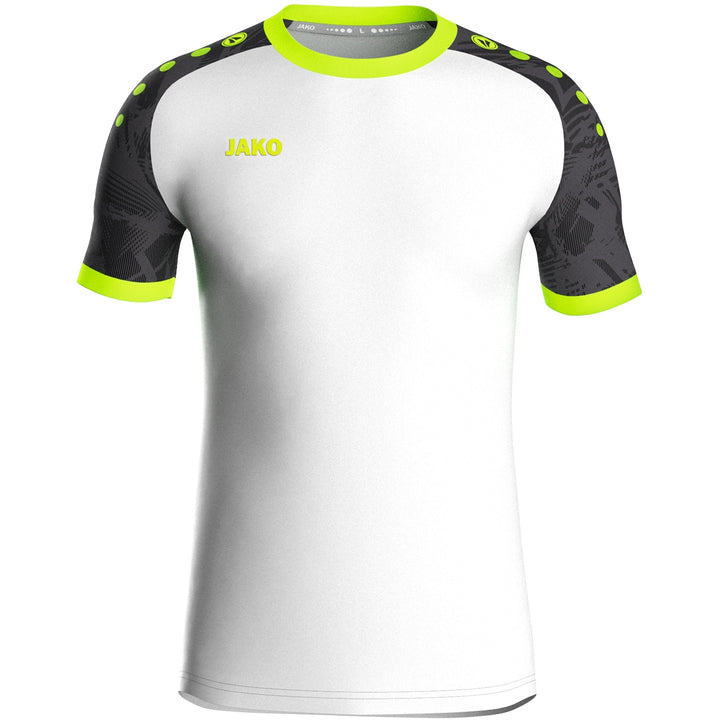 JAKO Trikot Iconic kurzarm - weiß/schwarz/neongrün (014)