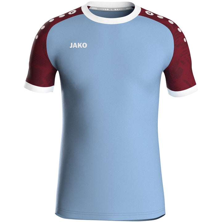 JAKO Trikot Iconic kurzarm - lightblue/weinrot (457)