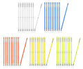 Slalomstange FLEX 160 cm (Ø 32 mm, 5 Farben) 2-teilig - 10er Set