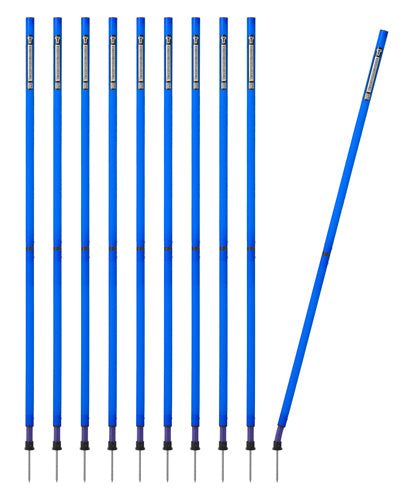 Slalomstange FLEX 160 cm (Ø 32 mm, 5 Farben) 2-teilig - 10er Set