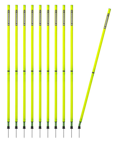 Slalomstange FLEX 160 cm (Ø 32 mm, 5 Farben) 2-teilig - 10er Set