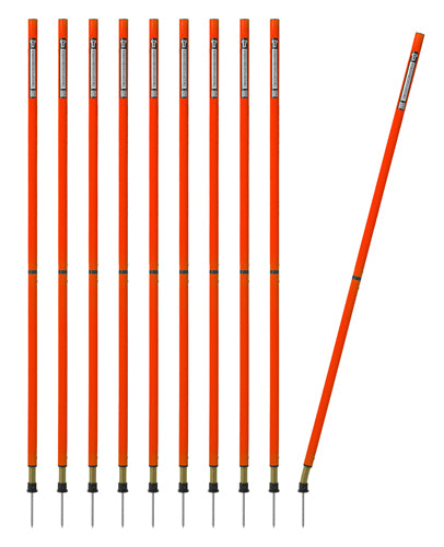 Slalomstange FLEX 160 cm (Ø 32 mm, 5 Farben) 2-teilig - 10er Set