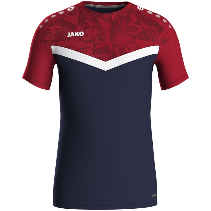 JAKO T-Shirt Iconic - marine/chili rot (901)