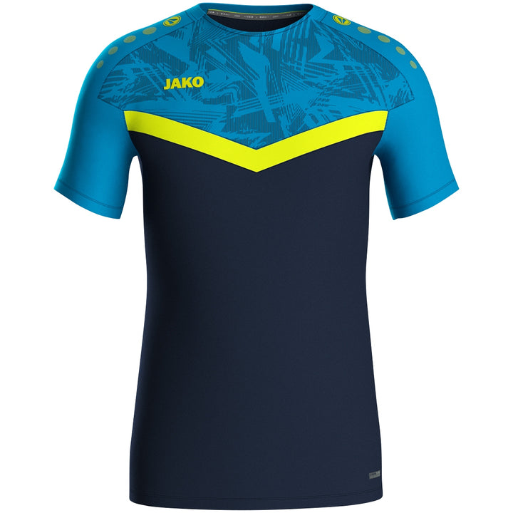 JAKO T-Shirt Iconic - marine/JAKO blau/neongelb (914)