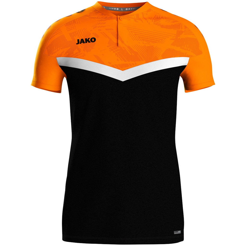 JAKO Polo Iconic - schwarz/neonorange (807)
