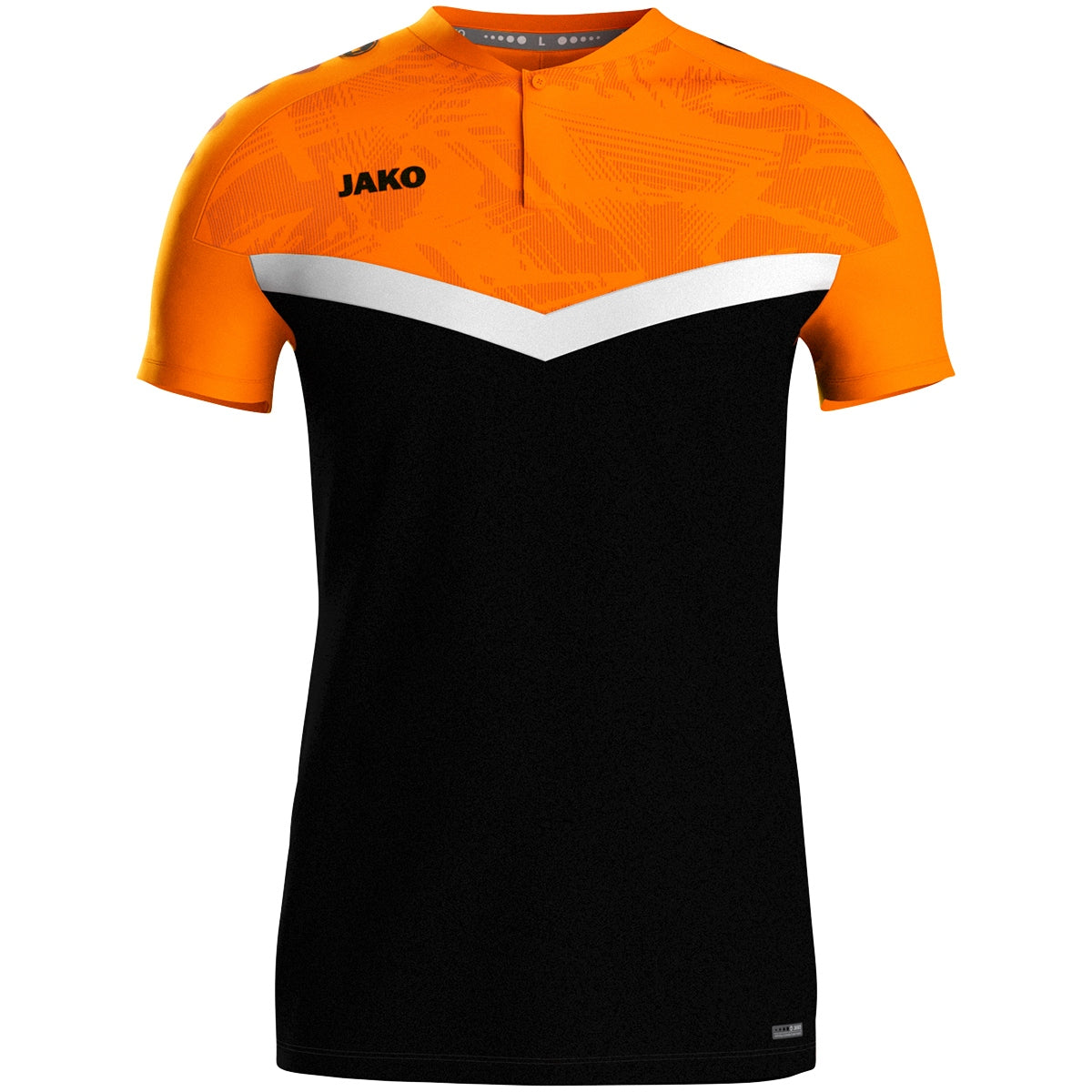 JAKO Polo Iconic - schwarz/neonorange (807)