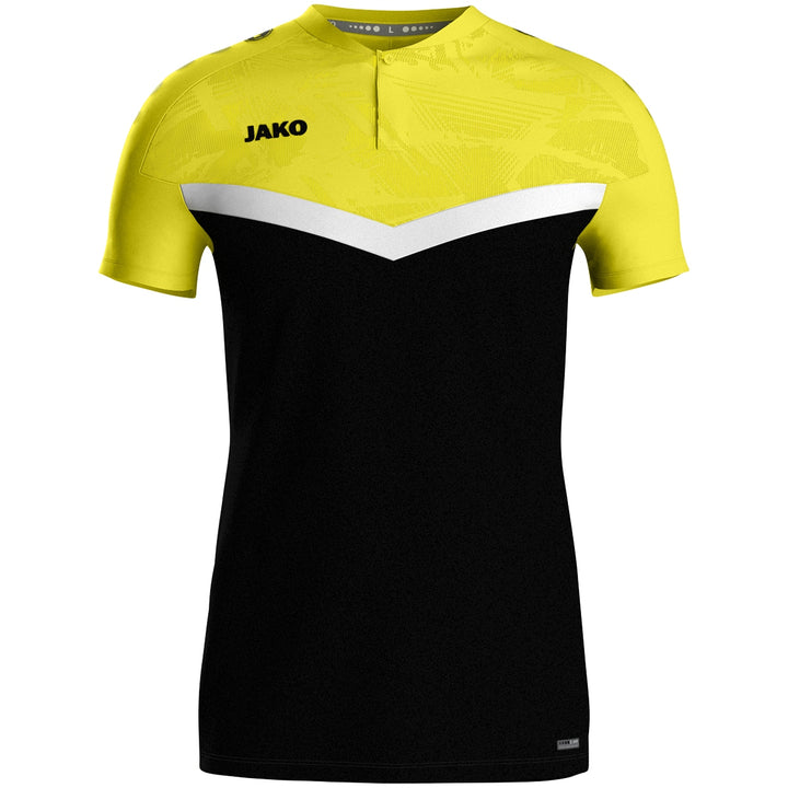 JAKO Polo Iconic - schwarz/soft yellow (808)