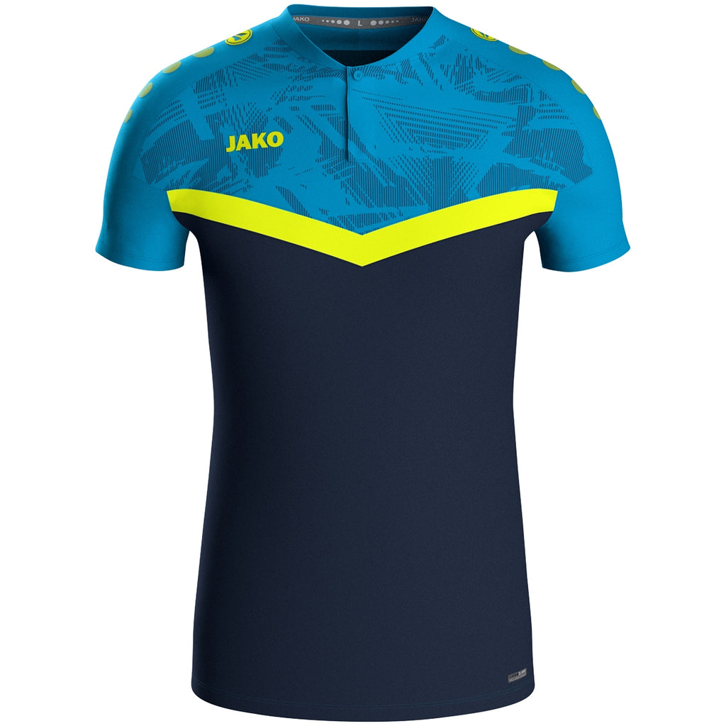 JAKO Polo Iconic - marine/JAKO blau/neongelb (914)