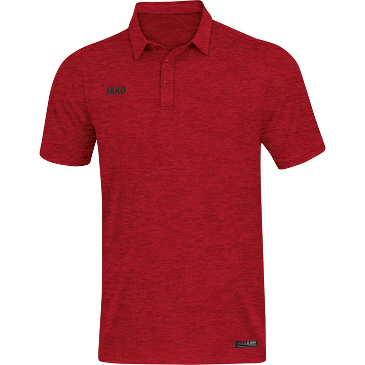 JAKO Polo Premium Basics - rot meliert (01)