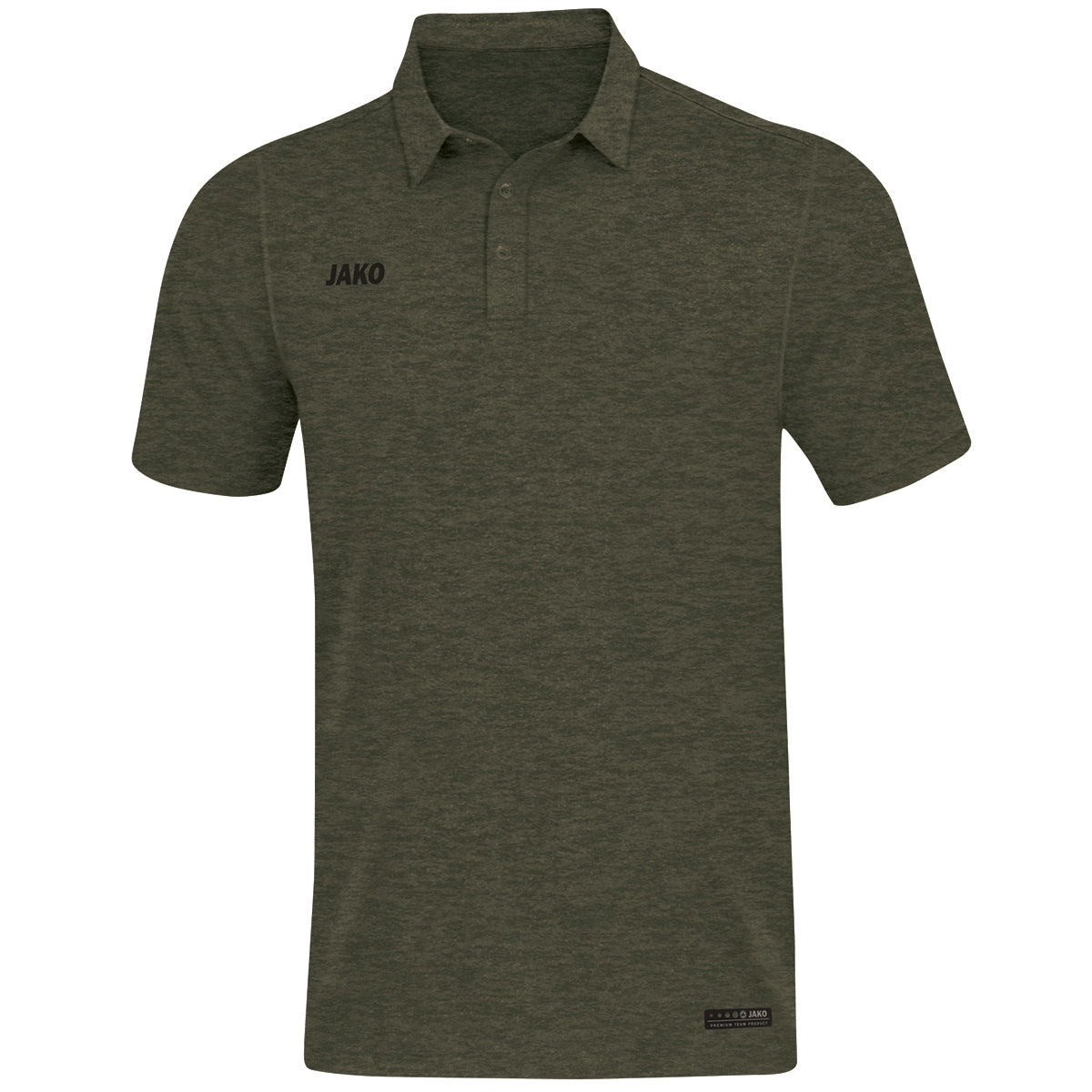 JAKO Polo Premium Basics - khaki meliert (28)