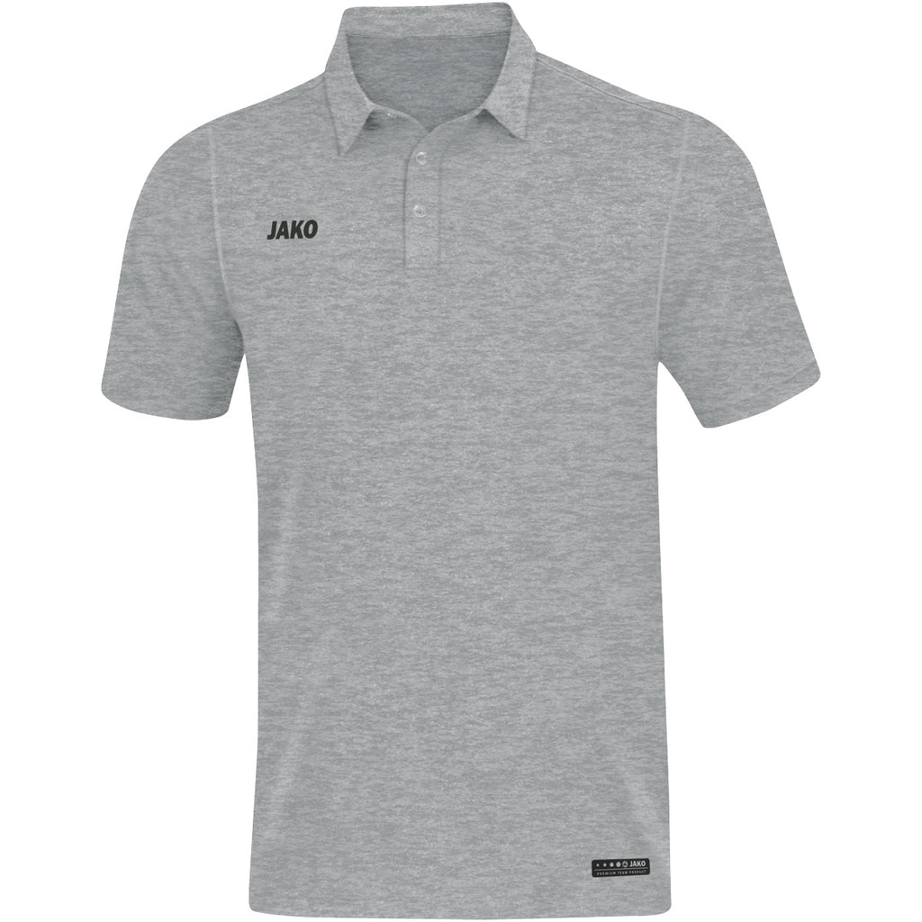 JAKO Polo Premium Basics - hellgrau meliert (40)