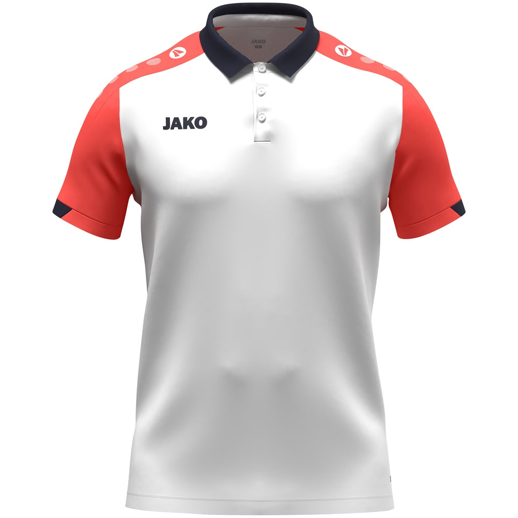 JAKO Polo Dynamic - weiß/coral/marine (026)