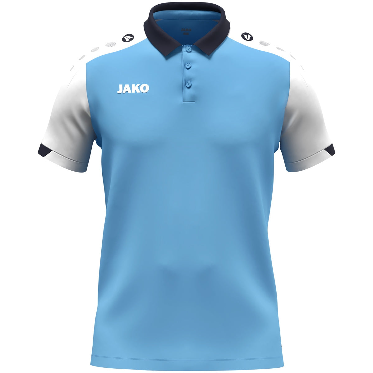 JAKO Polo Dynamic - skyblue/weiß/marine (431)