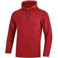 JAKO Kapuzensweat Premium Basics - rot meliert (01)