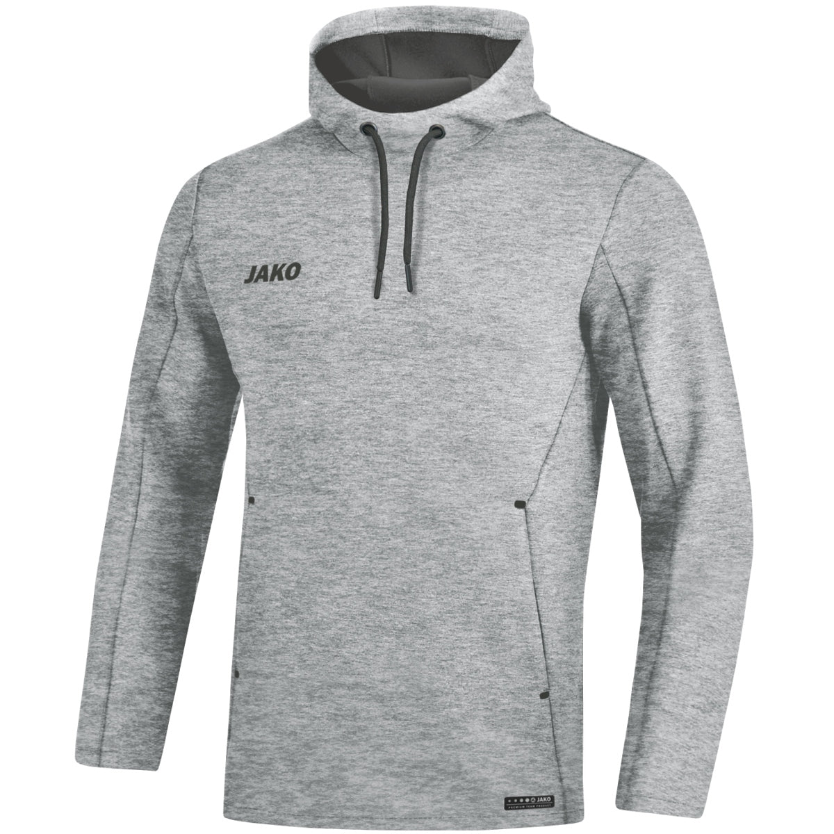 JAKO Kapuzensweat Premium Basics - hellgrau meliert (40)