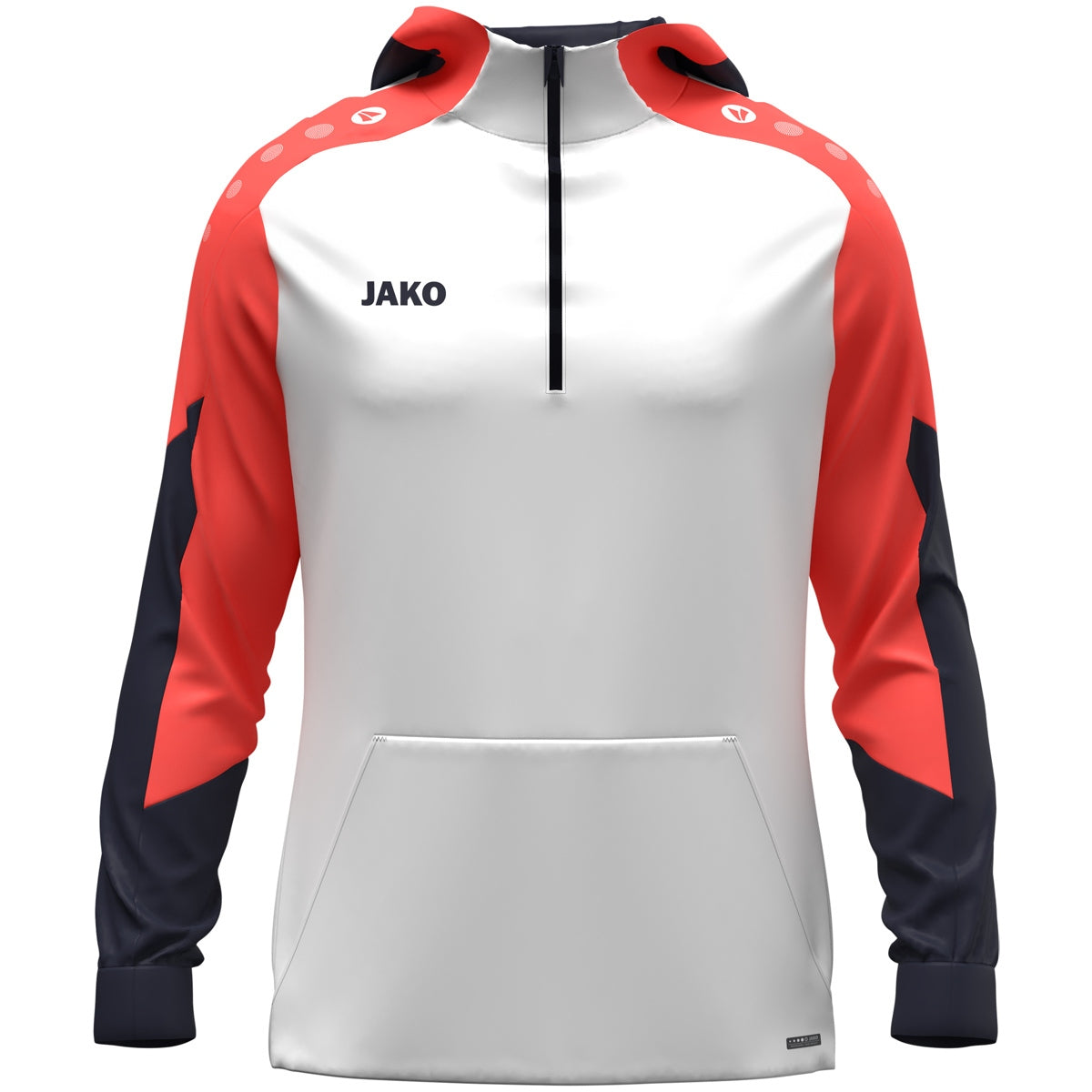 JAKO Zip Hoodie Dynamic - weiß/coral/marine (026)