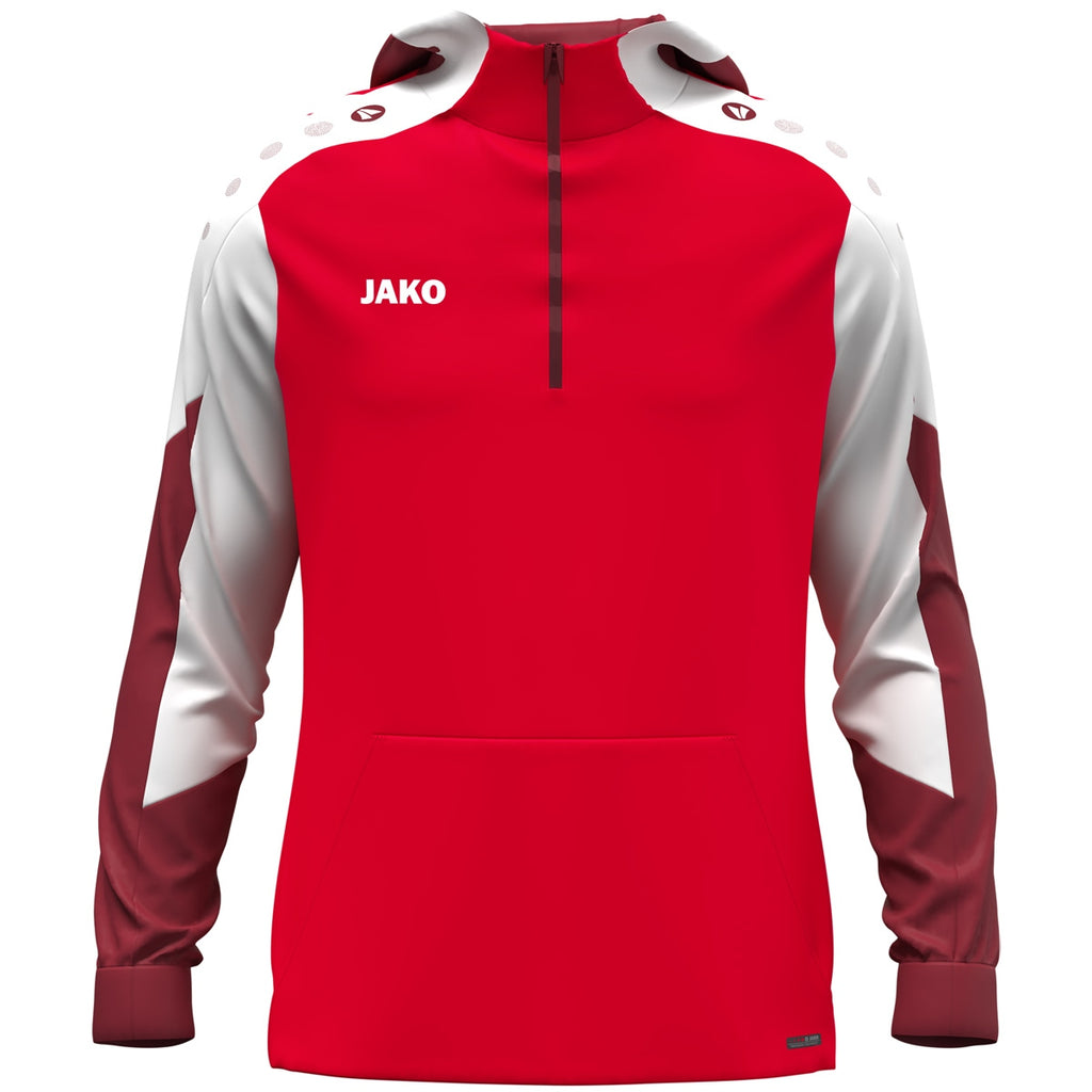 JAKO Zip Hoodie Dynamic - rot/weiß/dunkelrot (114)