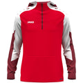JAKO Zip Hoodie Dynamic - rot/weiß/dunkelrot (114)