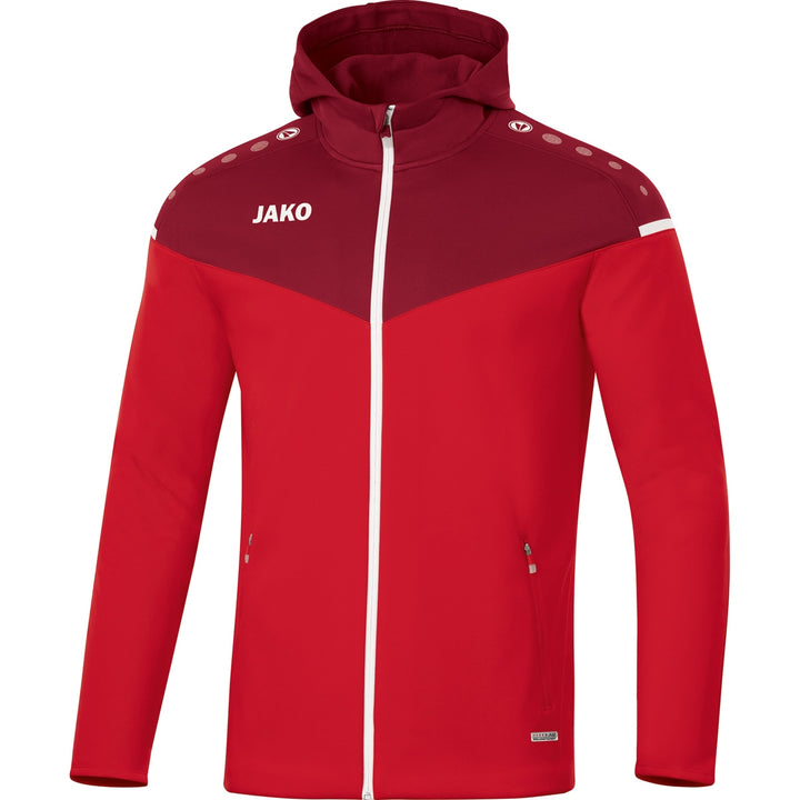 JAKO Kapuzenjacke Champ 2.0 - rot/weinrot (01)
