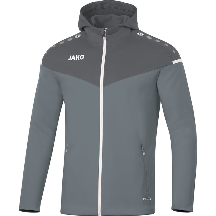 JAKO Kapuzenjacke Champ 2.0 - steingrau/anthra light (40)