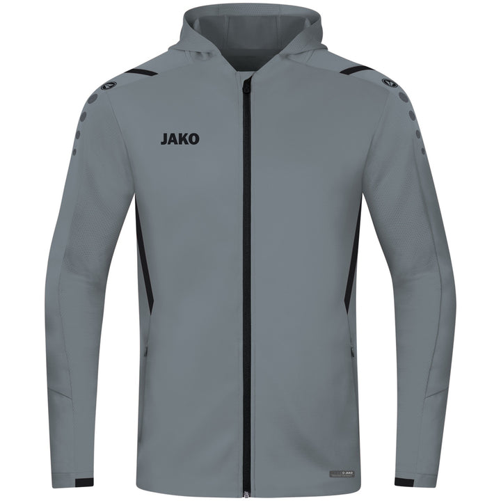 JAKO Kapuzenjacke Challenge - steingrau/schwarz (841)