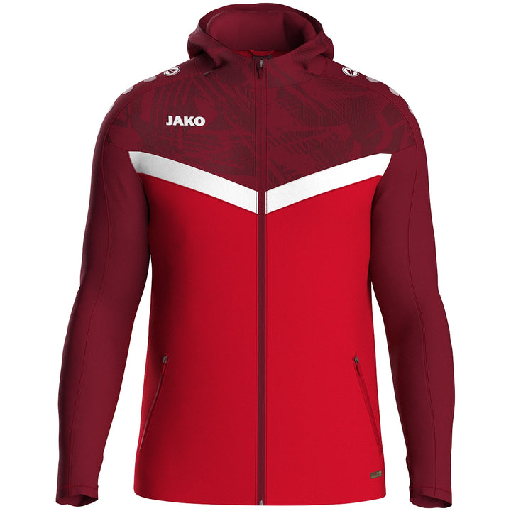 JAKO Kapuzenjacke Iconic - rot/weinrot (103)
