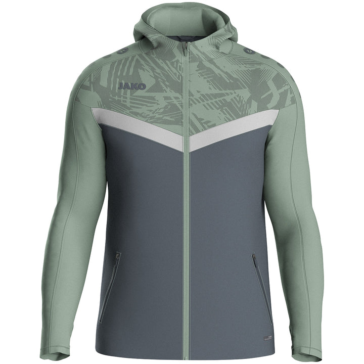 JAKO Kapuzenjacke Iconic - anthra light/mintgrün/soft gre (852)