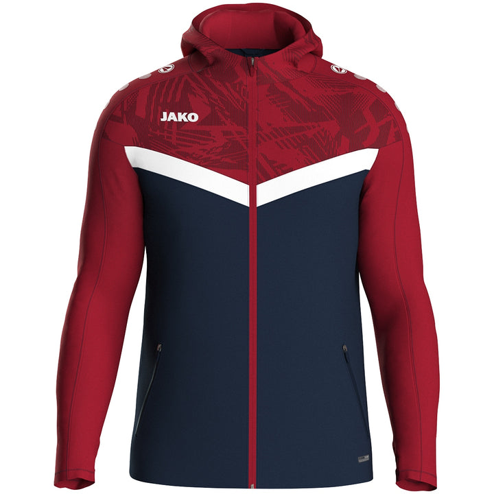 JAKO Kapuzenjacke Iconic - marine/chili rot (901)
