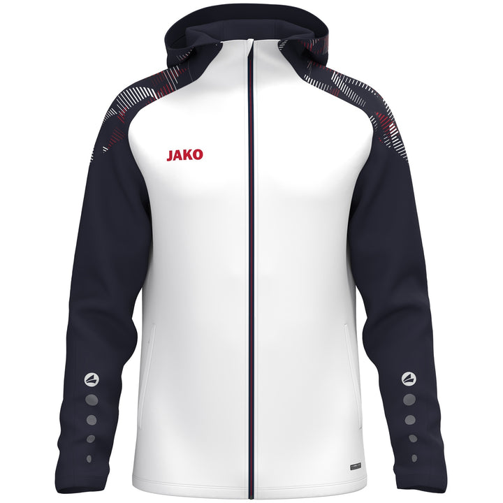 JAKO Kapuzenjacke Sonic - weiß/marine/rot (039)