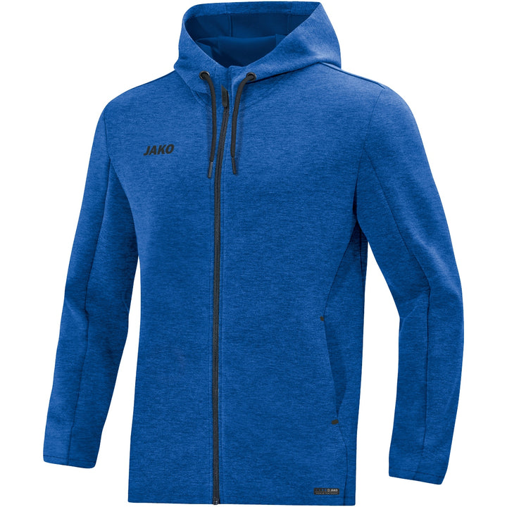 JAKO Kapuzenjacke Premium Basics - royal meliert (04)