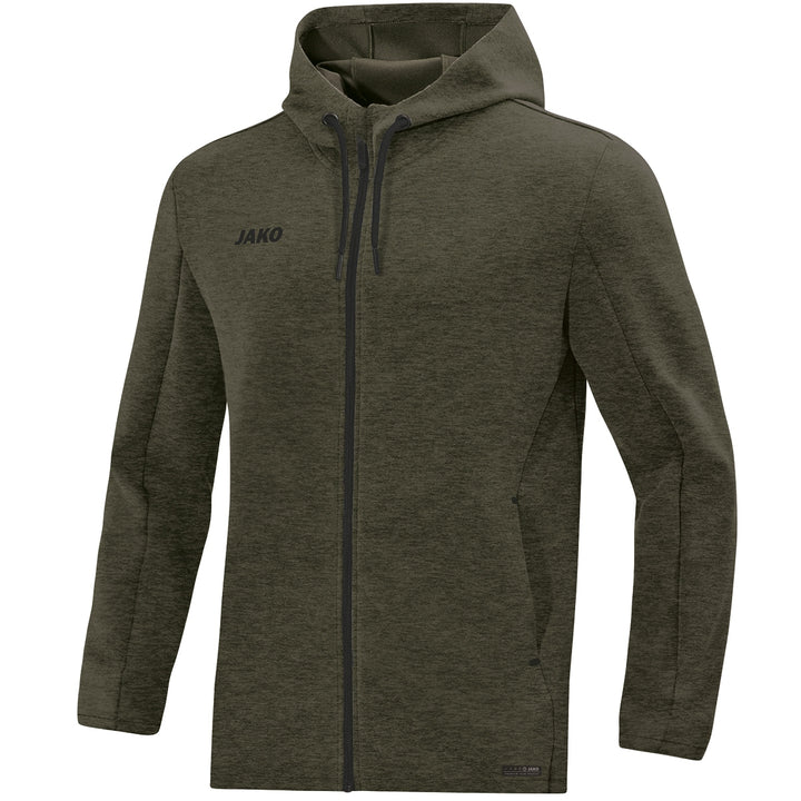 JAKO Kapuzenjacke Premium Basics - khaki meliert (28)