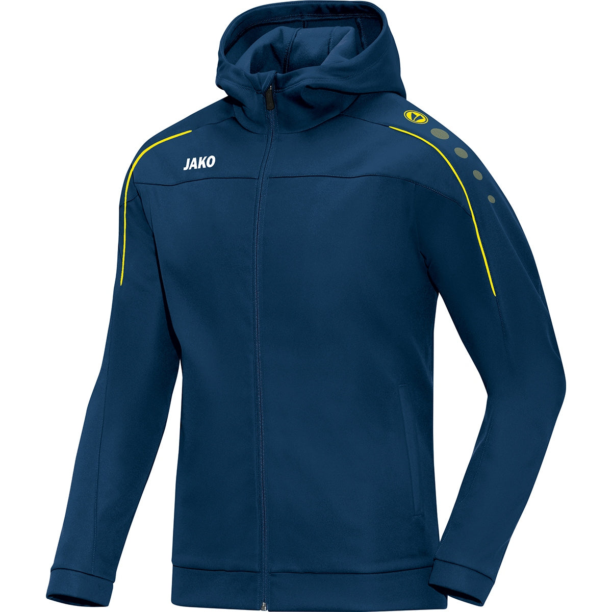 JAKO Kapuzenjacke Classico - nightblue/citro (42)