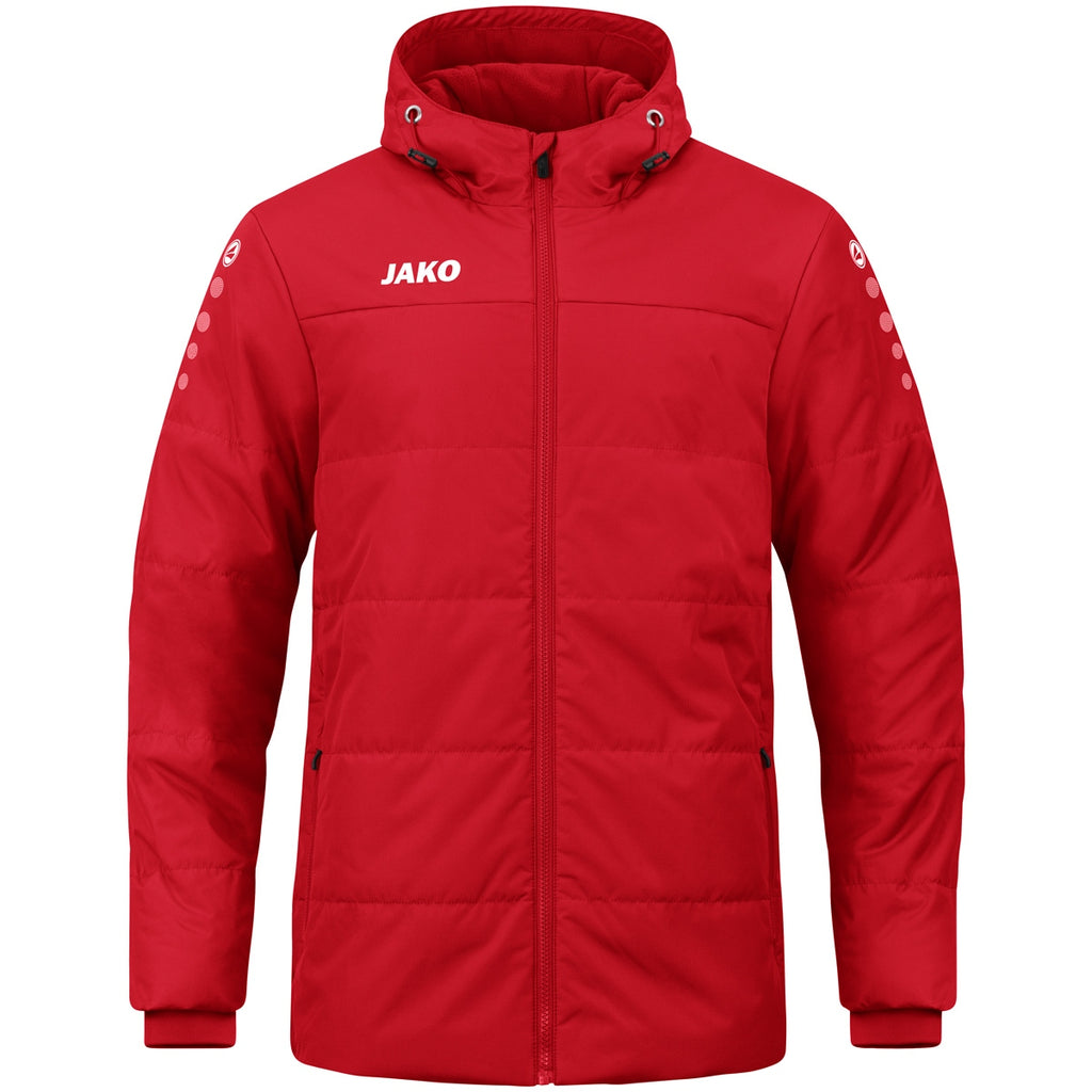 JAKO Coachjacke Team mit Kapuze - rot (100)