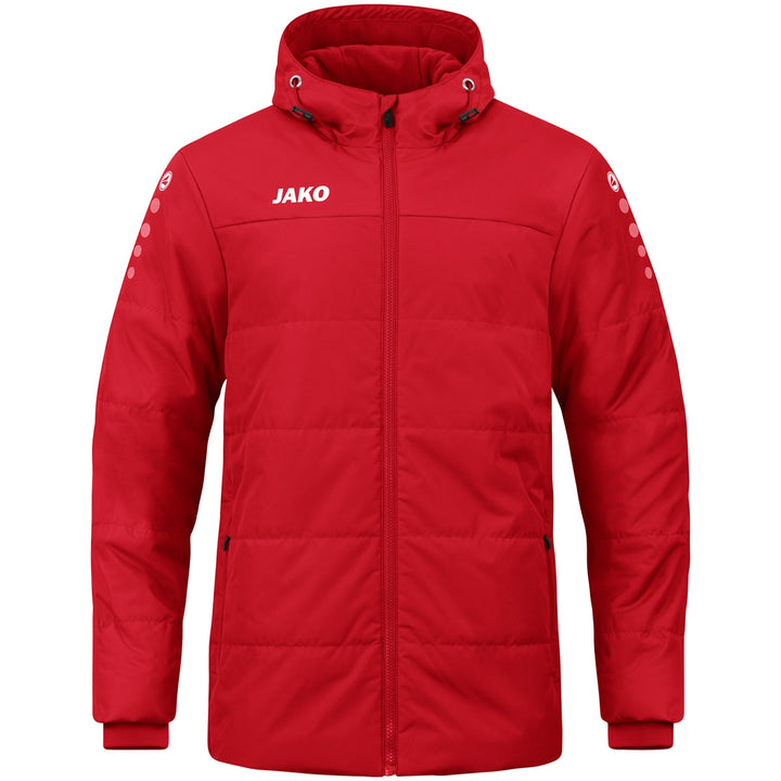 JAKO Coachjacke Team mit Kapuze - rot (100)