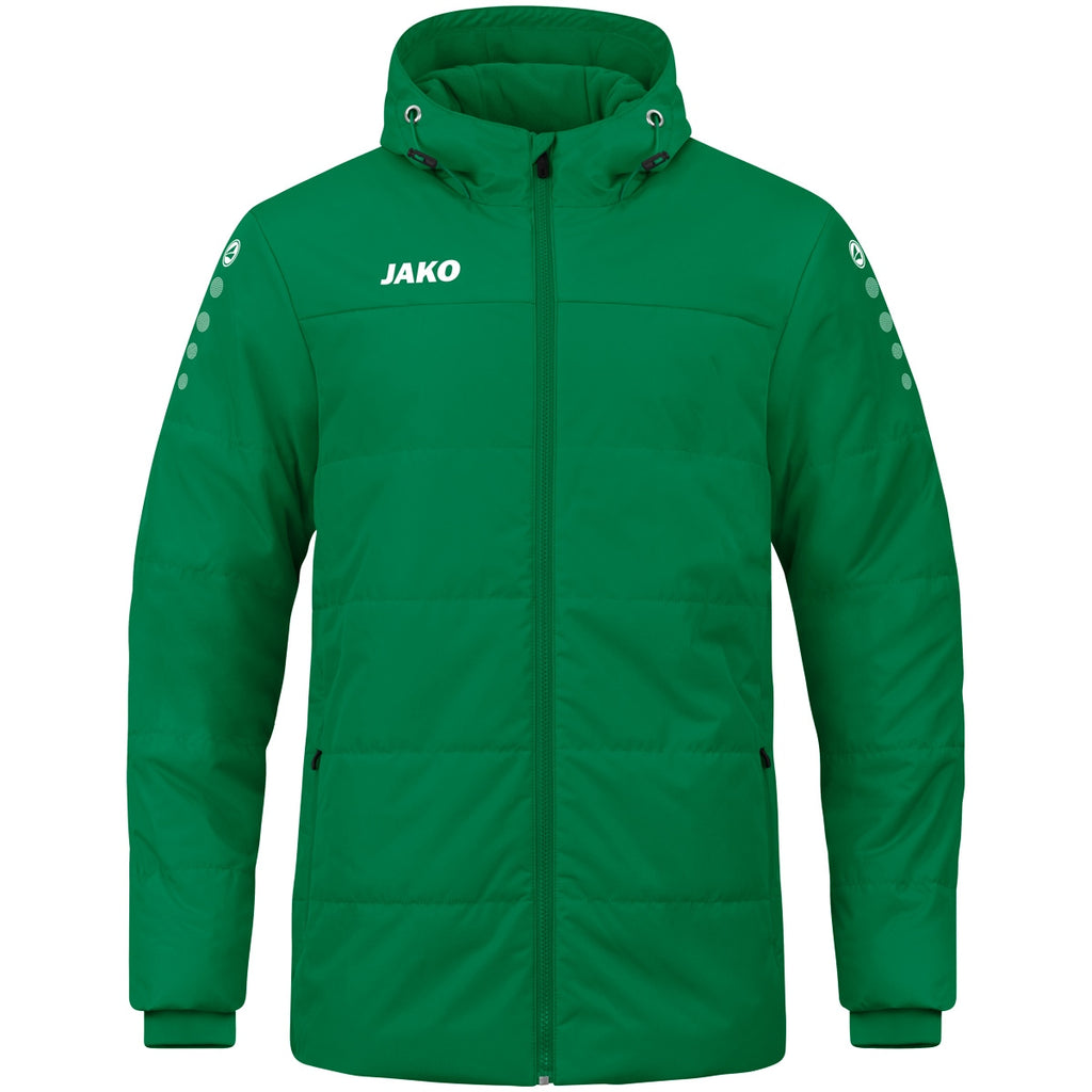 JAKO Coachjacke Team mit Kapuze - sportgrün (200)