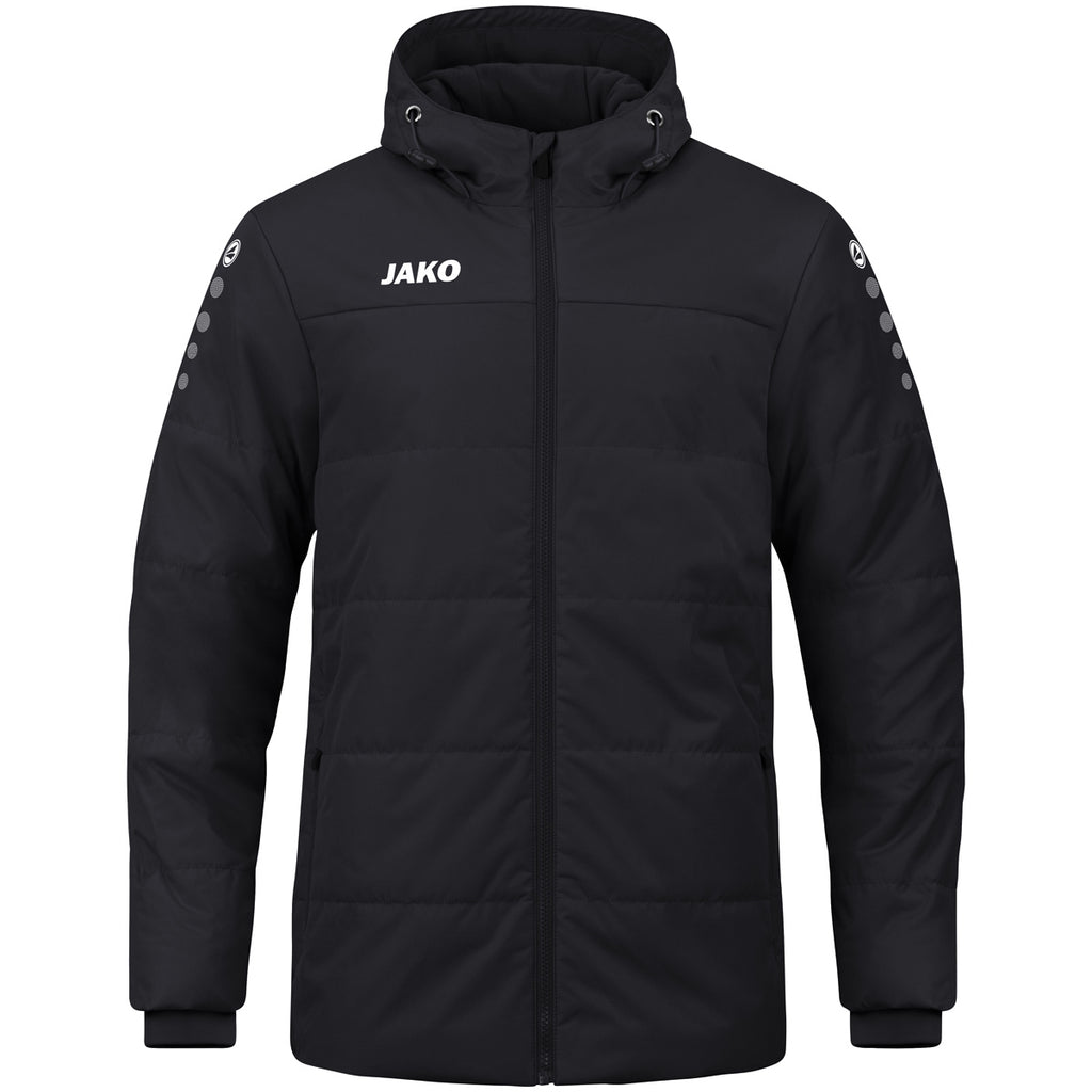 JAKO Coachjacke Team mit Kapuze - schwarz (800)