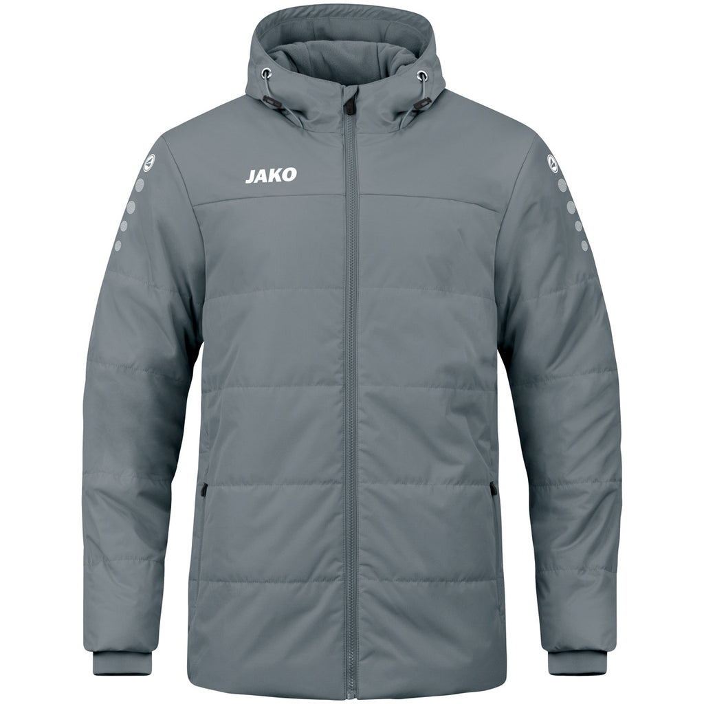 JAKO Coachjacke Team mit Kapuze - steingrau (840)