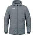JAKO Coachjacke Team mit Kapuze - steingrau (840)